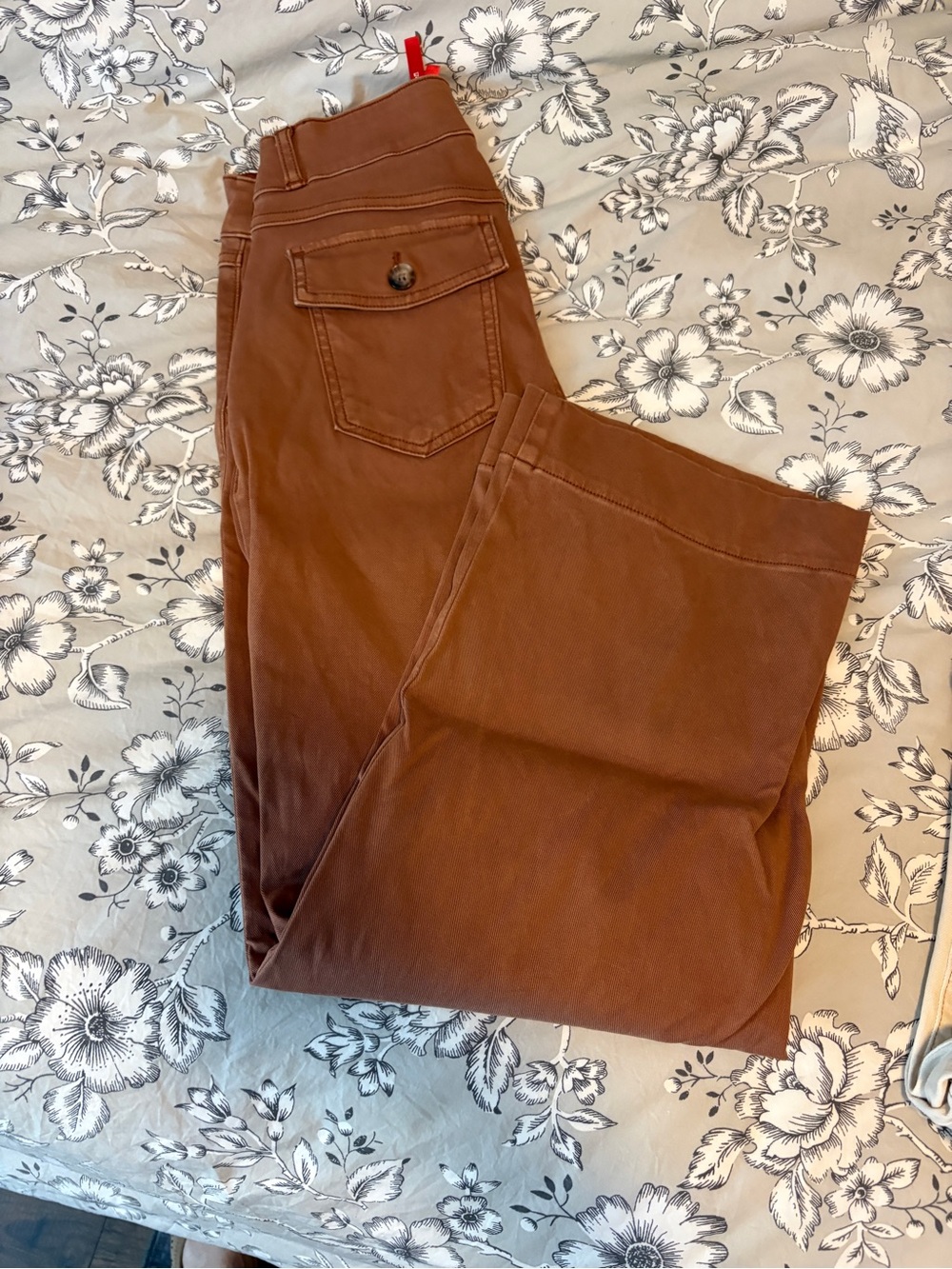 SPANX Rust Brown High-Waist Shaping chinos